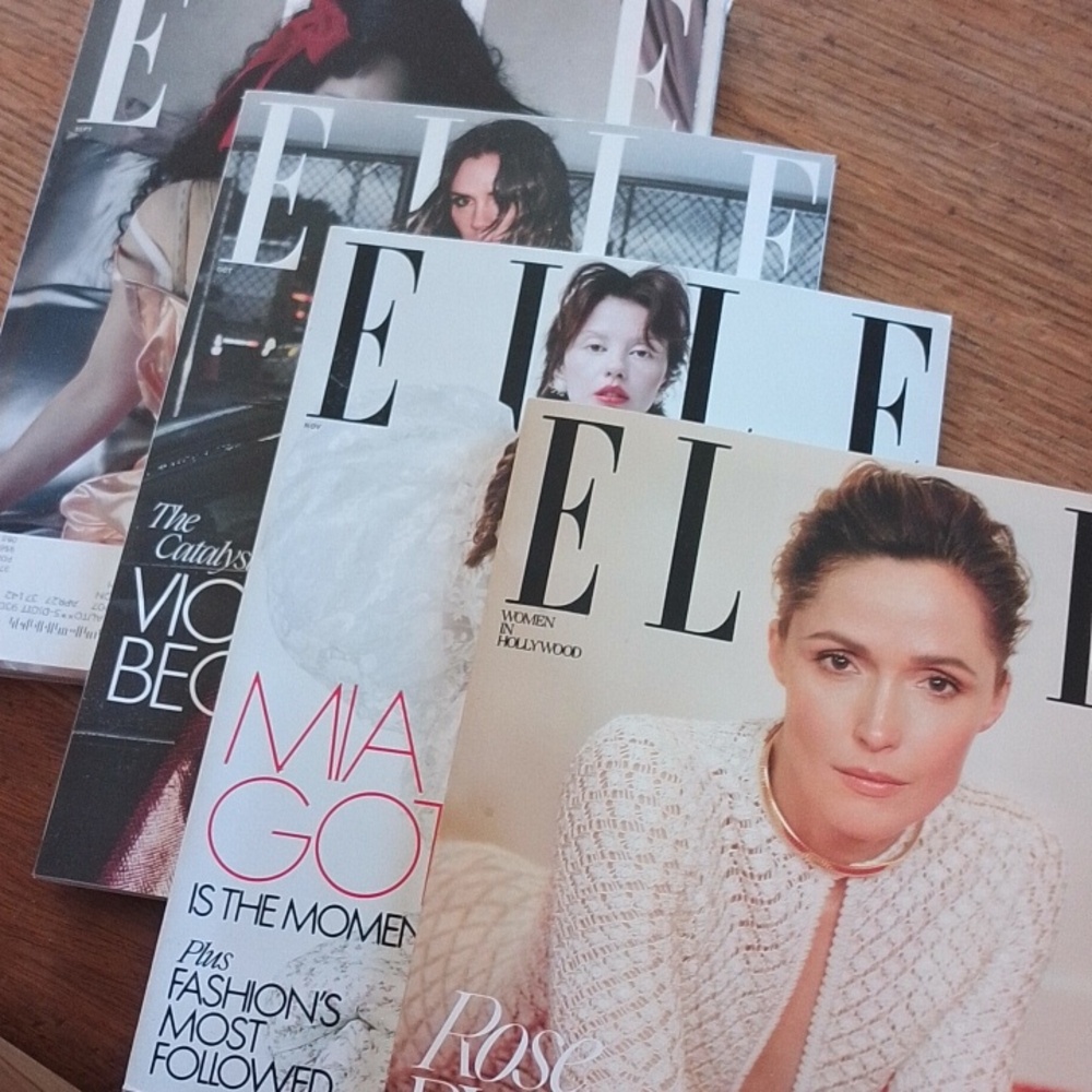 Elle Magazine Sept, Oct, Nov, Dec, Jan